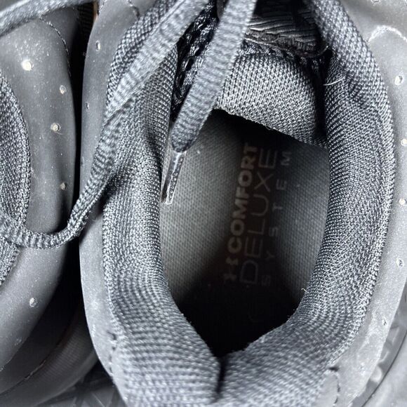 Under Armour Mens Sz 13 Charged Assert 9 Black Lace Up Running Shoes Sneaker - Picture 6 of 10